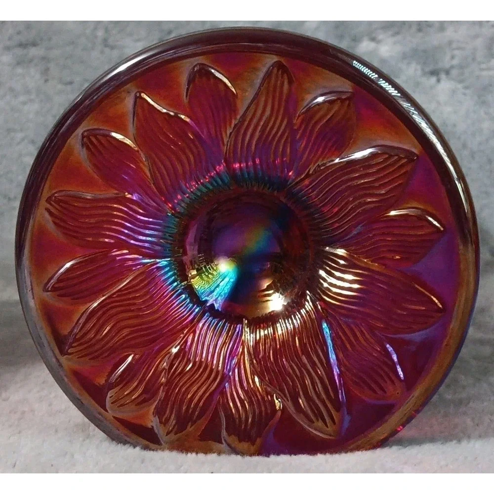 Vintage HOACGA Corn Vase Convention Souvenir Amberina Red Carnival‎ Glass 1978